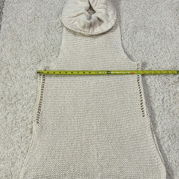BILLABONG M cream colored knit cowl neck tunic sleeveless sweater- great cond - Picture 6 of 7